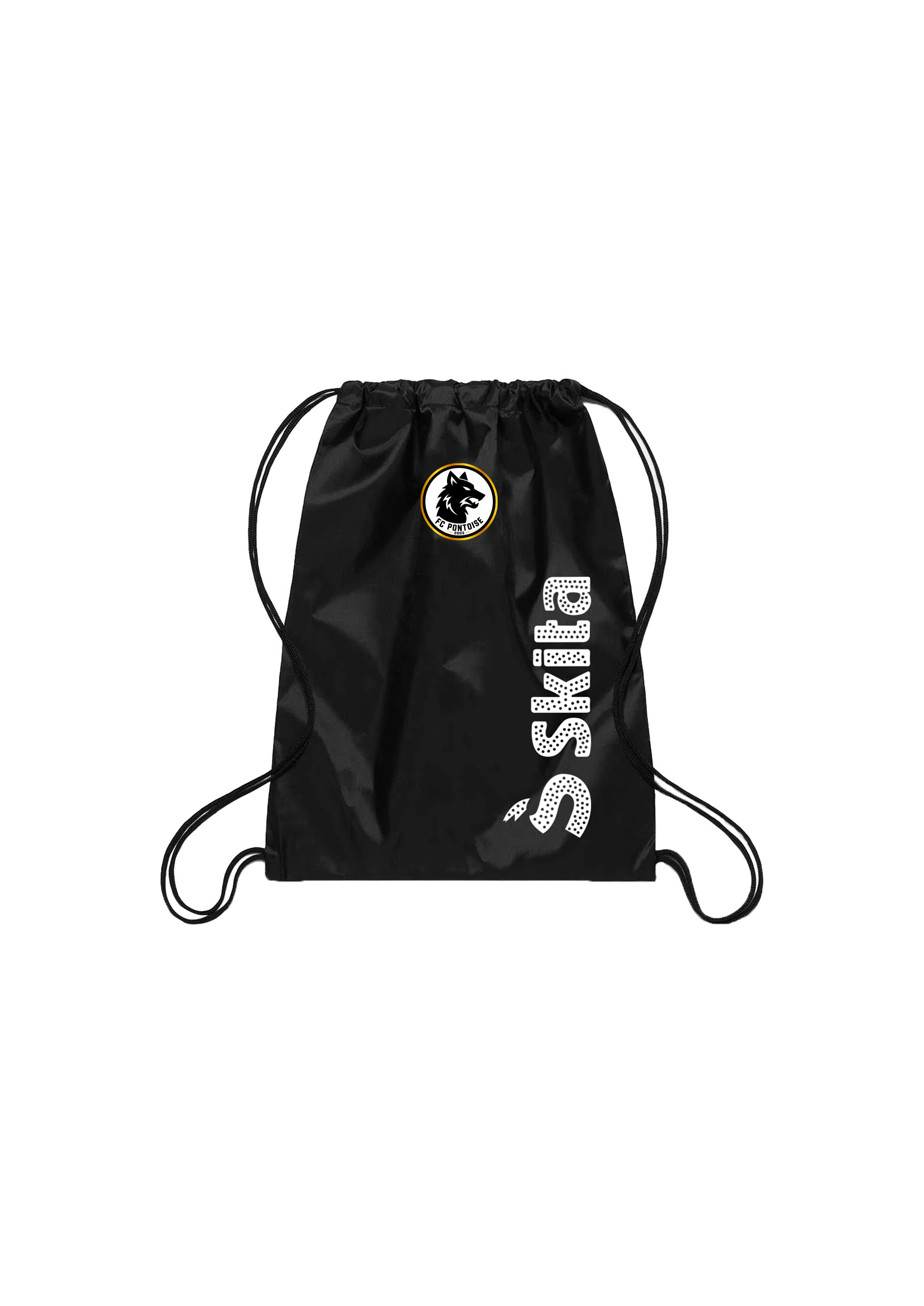 Sac &agrave; cordelettes noir (FC PONTOISE)
